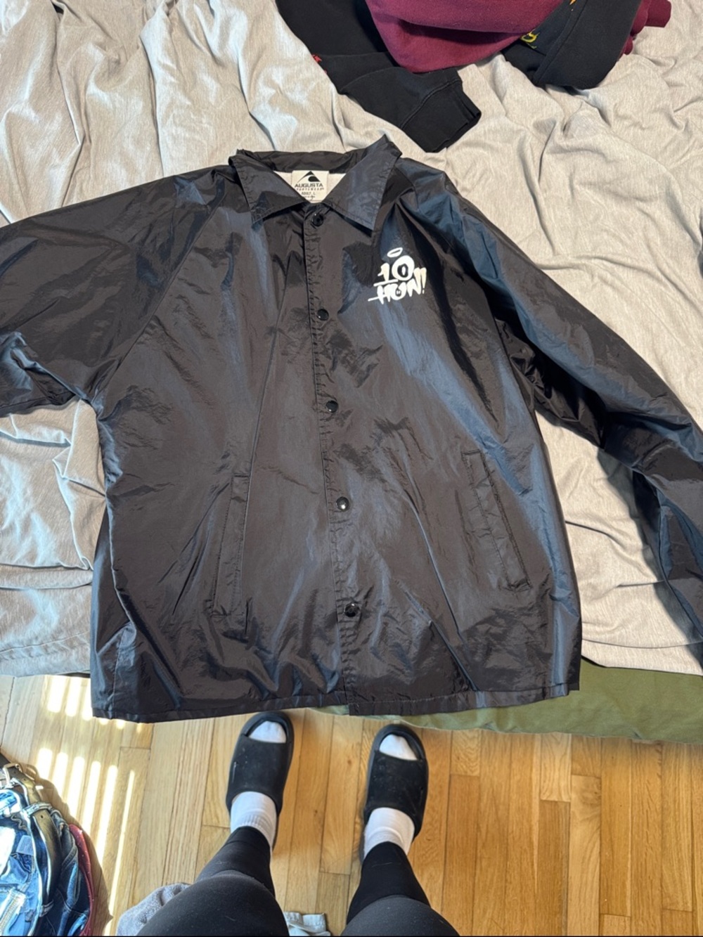 Men's Black Coach Windbreaker Jacket